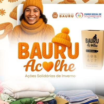 Campanha Bauru Acolhe 2026 segue arrecadando agasalhos e cobertores para famílias em vulnerabilidade em Bauru