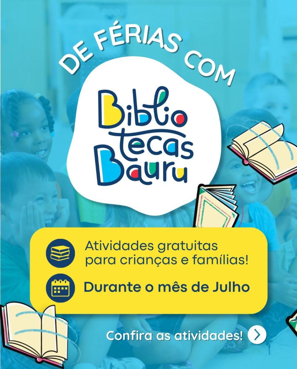 Programação de Férias nas Bibliotecas Municipais de Bauru Vai Até 31 de Julho