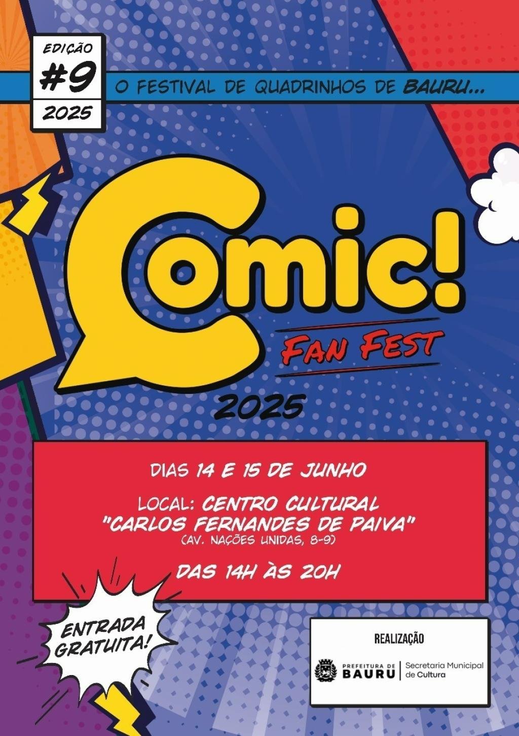 Secretaria de Cultura abre inscrições para expositores da 9ª edição do Comic Fan Fest