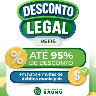 Desconto Legal Bauru: até 95% off em juros e multas