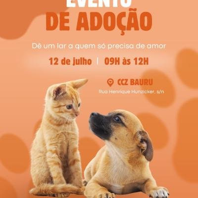 Evento de Adoção de Cães e Gatos em Bauru acontece neste sábado no CCZ