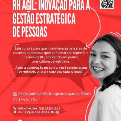 Curso de RH Ágil com Certificação Gratuita tem Inscrições Abertas em Bauru