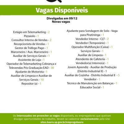 Emprega Bauru: vagas da semana