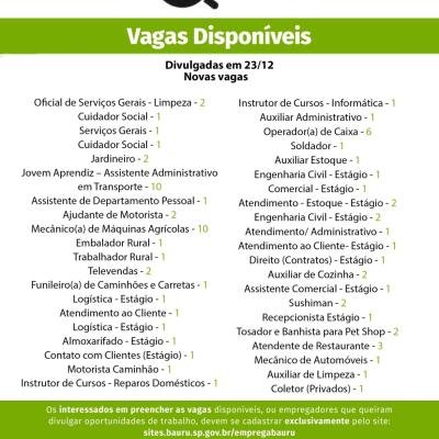 Emprega Bauru: vagas da semana