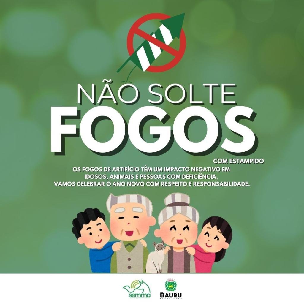 Campanha orienta e conscientiza para o uso de fogos de artifício sem estampido no final de ano
