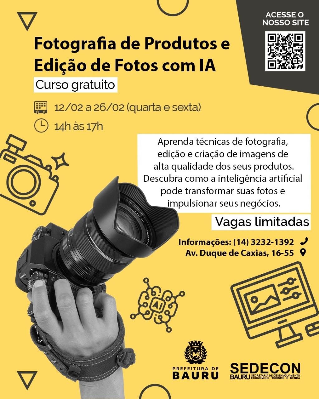 Curso ‘Fotografia de Produtos e Edição de Fotos com IA’ está com inscrições abertas no CIT