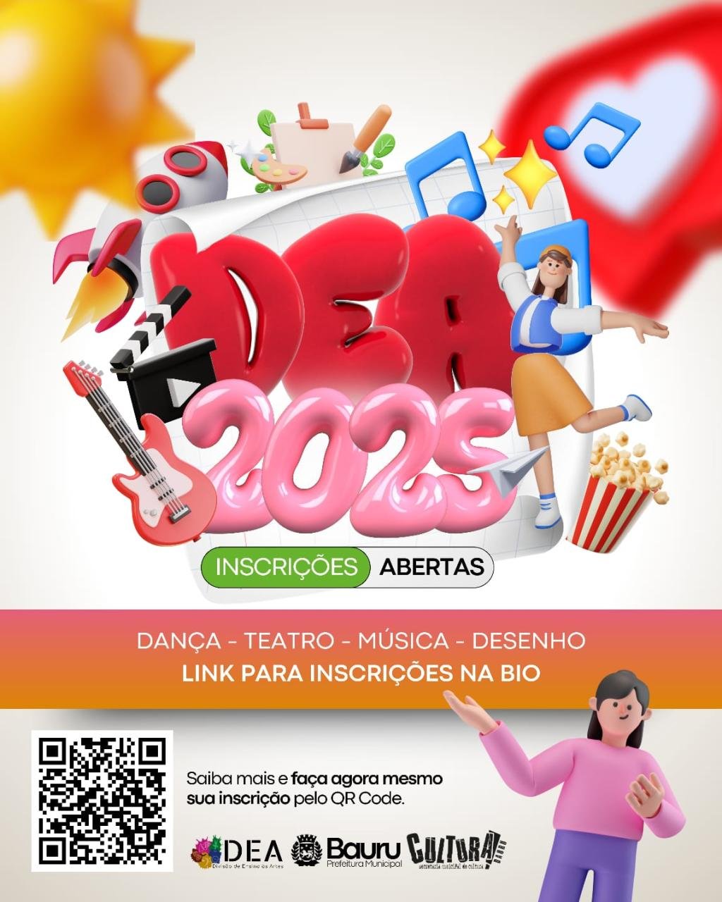 Divisão de Ensino às Artes abre inscrições para cursos