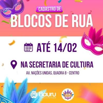 Blocos de rua devem fazer cadastro obrigatório para o Carnaval até sexta-feira