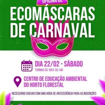 Horto Florestal de Bauru realiza oficina de ecomáscaras de Carnaval