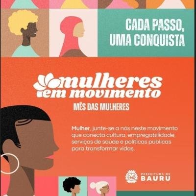 Evento ‘Mulheres em Movimento’ comemora o Dia Internacional da Mulher neste sábado na Praça Rui Barbosa