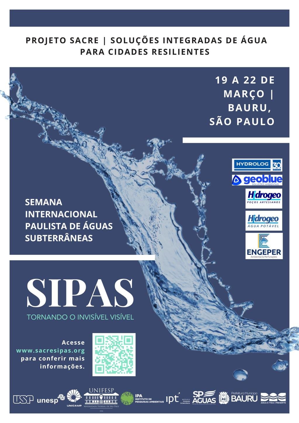Bauru sedia Semana Internacional Paulista de Águas Subterrâneas (SIPAS) para discutir soluções para a crise hídrica