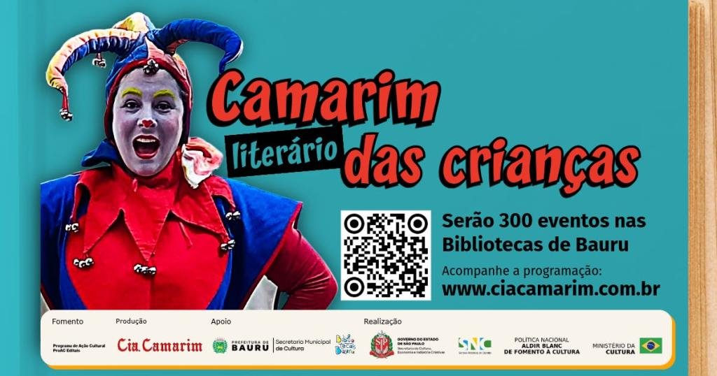 Teatro e literatura se unem em novo projeto da Cia. Camarim em parceria com as Bibliotecas Municipais de Bauru